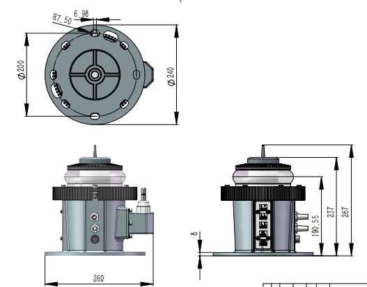 Fixed LED Navigation Light IP68 10NM For Beacon With GPS And AIS Module