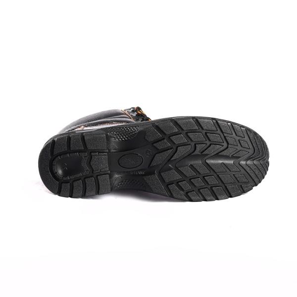 Embossed Cow Leather Steel Toe Safety Shoes for Anti-puncture and Antistatic Work Boots for Women