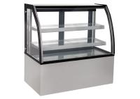 Refrigerador comercial de la exhibición de la torta del café con el vidrio antiniebla curvado