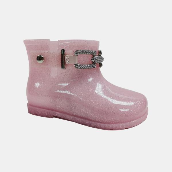 SEDEX Gender Neutral Design Kids Glitter PVC Ankle Rain Boots