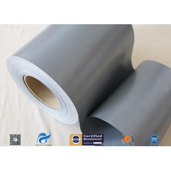 Waterproof 7628 0.25mm Grey PVC Woven Fabric Coated Fiberglass Fabric 20cm Width