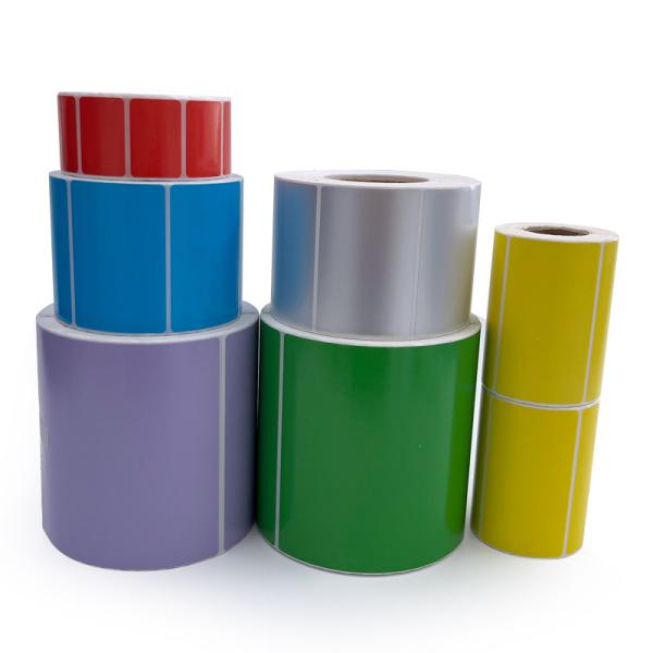 Customized 3 proof thermal paper sticker  top coated thermal paper sticker with glassine liner