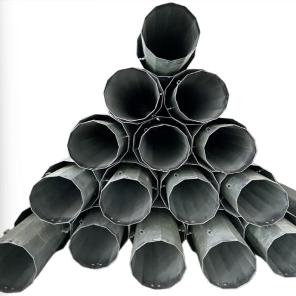 50FT-100FT Polygonal Electric Utility Poles Transmission Line Hot Rolled Coil Steel Power Pole