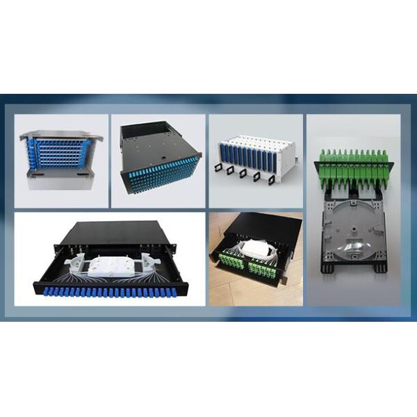 Промышленные наборы прекращения волокна 24 порта белизна пульта временных соединительных кабелей стекловолокна 19 дюймов