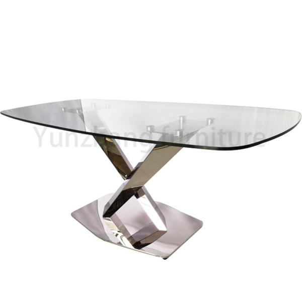 La grande chaise dinante supérieure en verre de Tableau place 36 po. de longueur