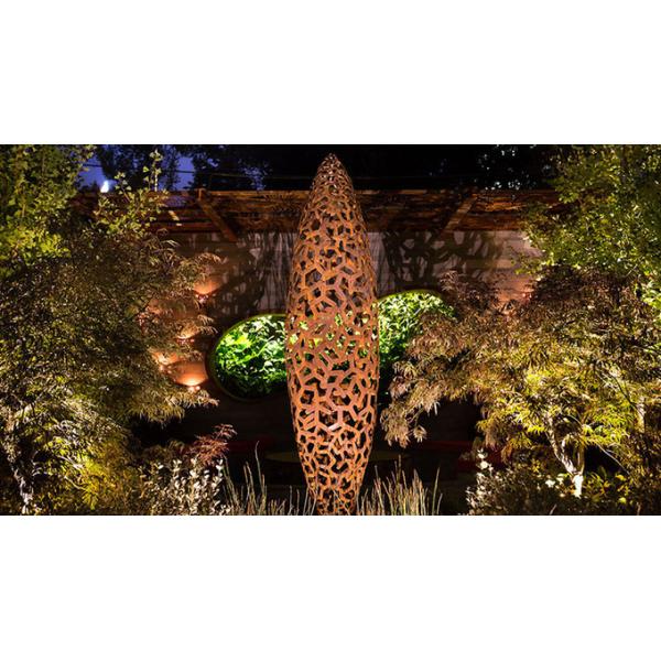Western Style Curved Corten Steel Sculpture In 220cm Height