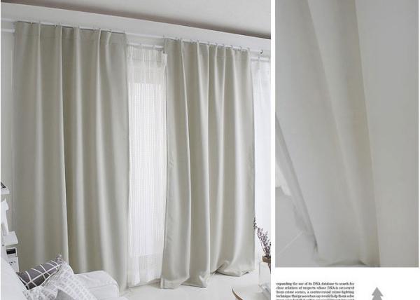 100% Polyester Blending Modern Window Curtains Multiple Colors Lightweight Fabric