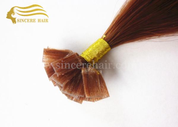 20 Keratin Fusion Hair Extensions - 20 Brown Italian Keratin Fusion Flat Shape Hair Extensions 1.0 G / Strand For Sale