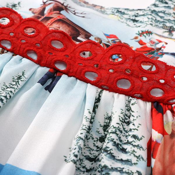 Petal Sleeve Children'S Dress Clothing Christmas Style