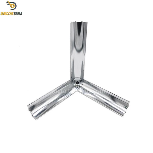 Chrome Metal Internal Corner Tile Trim For Joining Wall To Counter OEM ODM