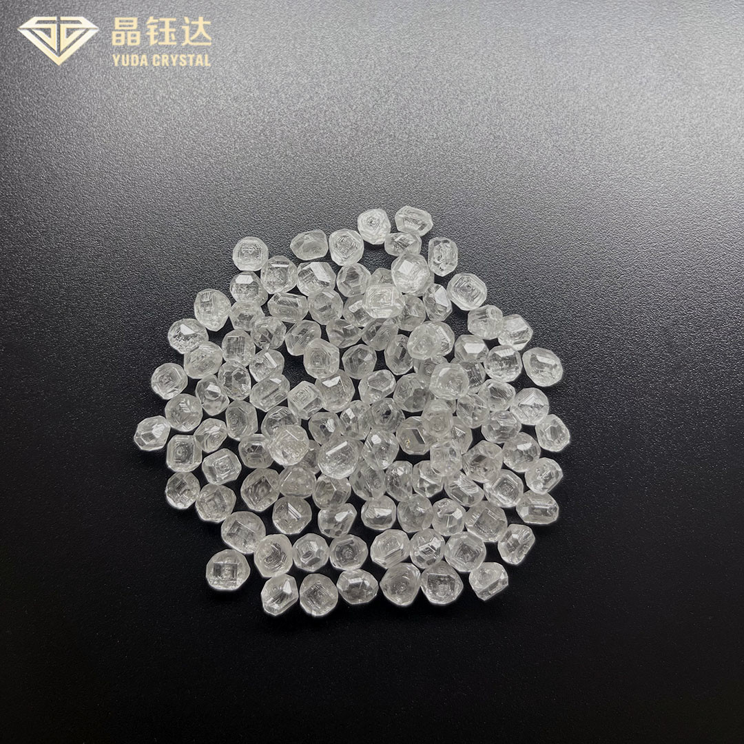 Диаманты 1 лаборатории 0.5ct неграненого алмаза карата выросли лабораторией, который HPHT белые польские