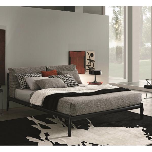 Leather Upholstered Modern Design King Size Bed