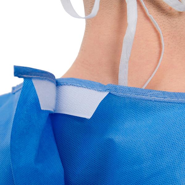 Disposable Medical SMMS Hospital Surgical Gown With Cuff And Ties CE Certified