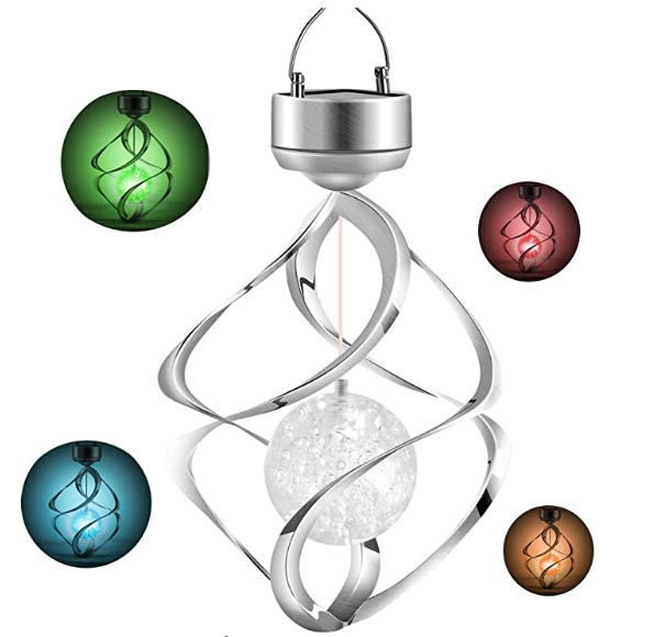 Stainless Steel Wind Chime Decorative Solar Garden Lights