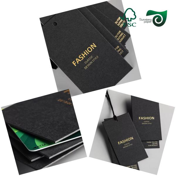 Carton gris FSC de 2 mm d'épaisseur avec une face laminée de papier noir pour emballage en carton noir