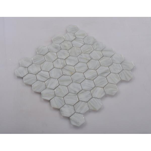 Agglomerate Mosaic Tile with Hexagon Shape
