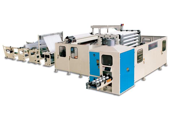 130-180 M / Min Toilet Paper Manufacturing Machine Coreless Rewinding System
