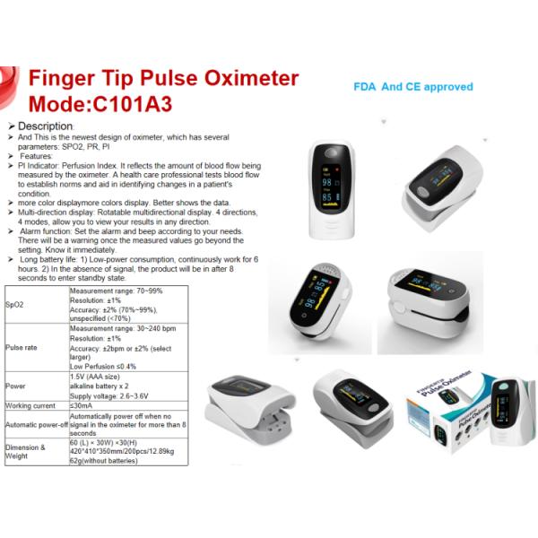 Rechargeable Bt5.0 Fingertip Pulse Oximeter Thermometer Infrared