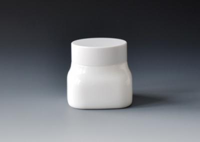 JG-SQ50,50ml square opal white glass cosmetic jars for face cream, lotion, glass primary cosmetic packaging supply