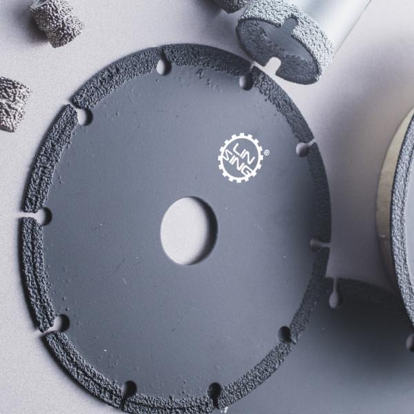 1.8mm espessura do núcleo de aço Disco de corte de diamante em vácuo para metal de alumínio de pedra
