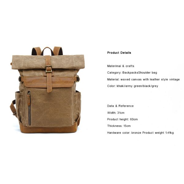 Waterproof Canvas Computer Briefcase Laptop Men'S Crossbody Bag Laptop Bag