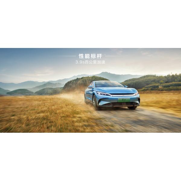 Blue 2024 BYD Han EV 506km Four-Wheel Drive Left-Hand Drive Five-Seater Electric Car