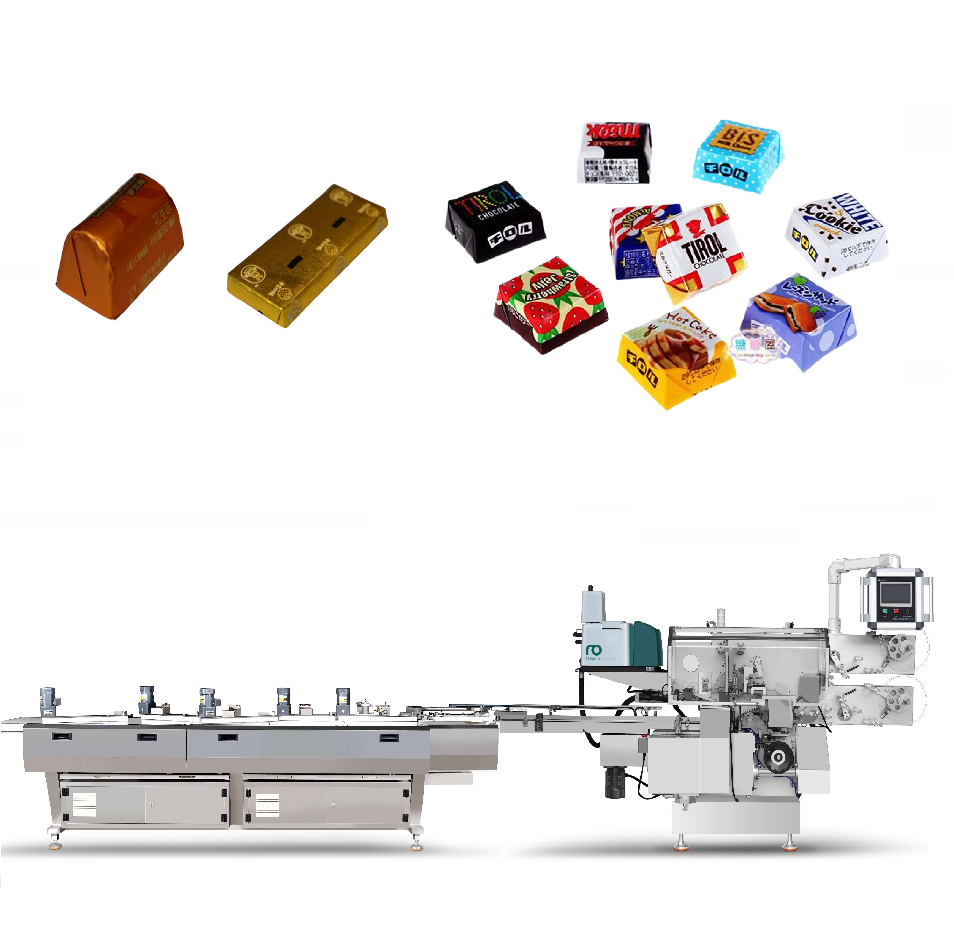 260pcs/Min Chocolate Folding Packaging Machine Multifunction Automatic