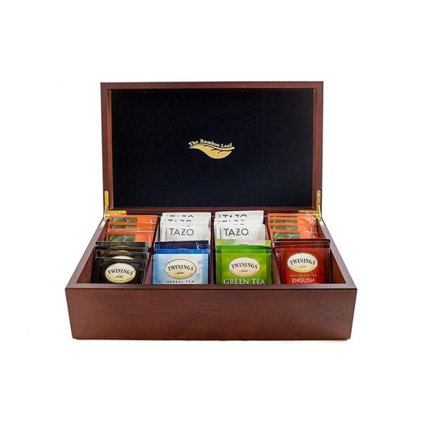 Customized Logo Acceptable Painted Eco-friendly Vintage Chest Wooden Box Packaging Tea