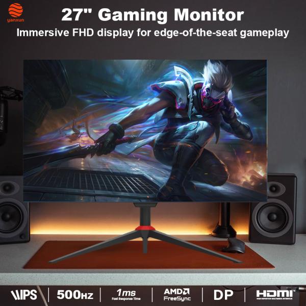 27-Inch Widescreen Gaming Monitor: 2560x1440 2K IPS Panel (178° Wide Viewing Angles), 500Hz High Refresh Rate with Motion Blur Reduction (Smooth Visuals for Fast-Paced Games)