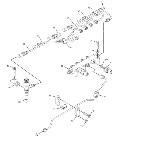 4167101 416-7101 Relief Valve Excavator Engine Parts Fitting For DE150E2 DE165E2