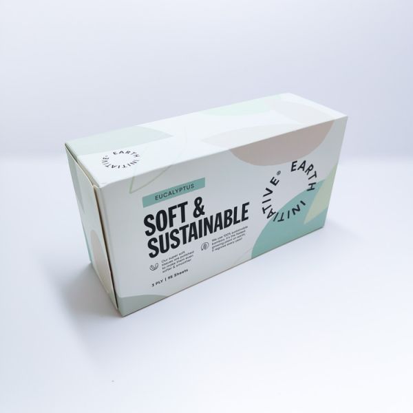 Soft and Strong Biodegradable Bamboo Fiber Facial Tissue Box Style Plain Design