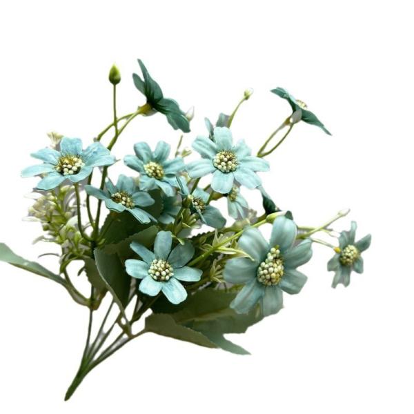 Simulated 15 head coating happy chrysanthemum small handle bundle silk flower home hotel wedding photography decoration small chrysanthemum