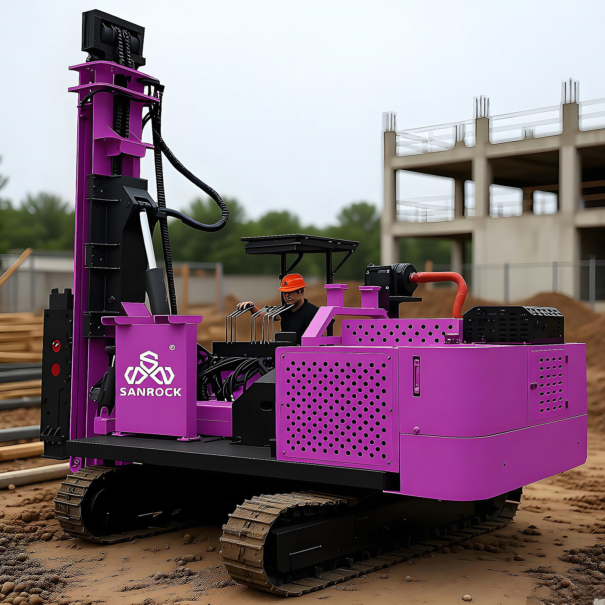Auger Pile Driver Diesel Hydraulic Pile Driving Machine Photovoltaic Solar Pile Driver for Sale