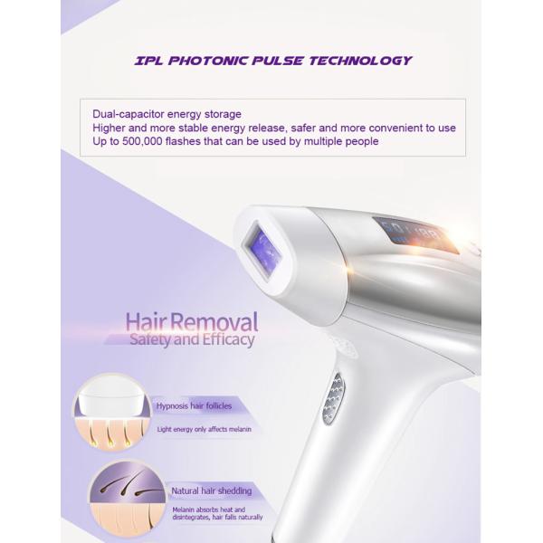 White ABS IPL Permanent Hair Removal Laser Machine 500000 Times Laser Flash
