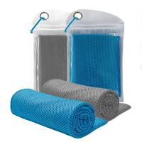 OEM rafraîchissante de sport de la microfibre de refroidissement serviette de refroidissement instantané avec logo brodé