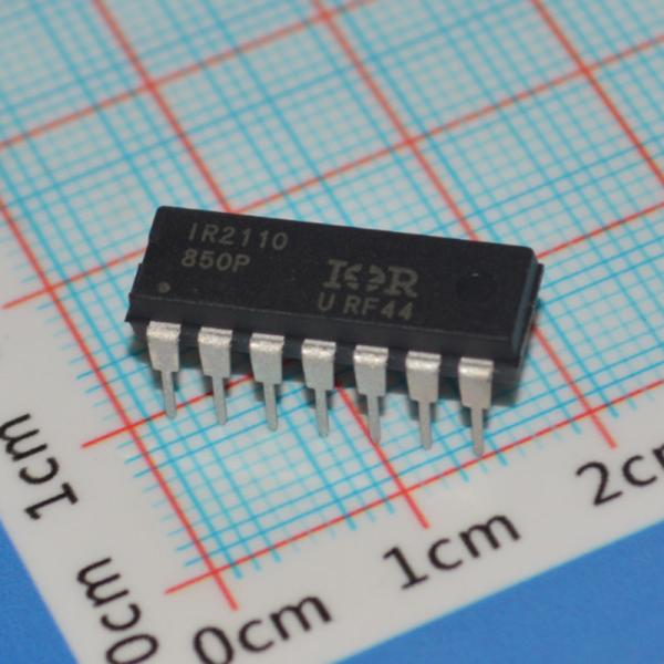 IR2110PBF Integrated Circuit 600V High-Low Driver 2A Peak Current 10V-20V Logic 500ns Rise Time Package / Case 14-DIP (0.300, 7.62mm) -40°C to +125°C