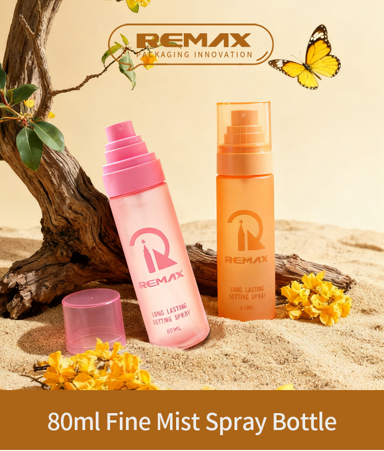 80ml PET Fine Mist Spray Bottle Refillable Cosmetic Sprayer