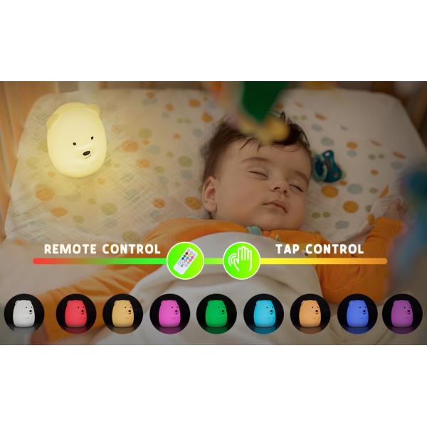 Gifts DC5V Remote Control Silicone LED Night Light 700mAh Portable Night Lights
