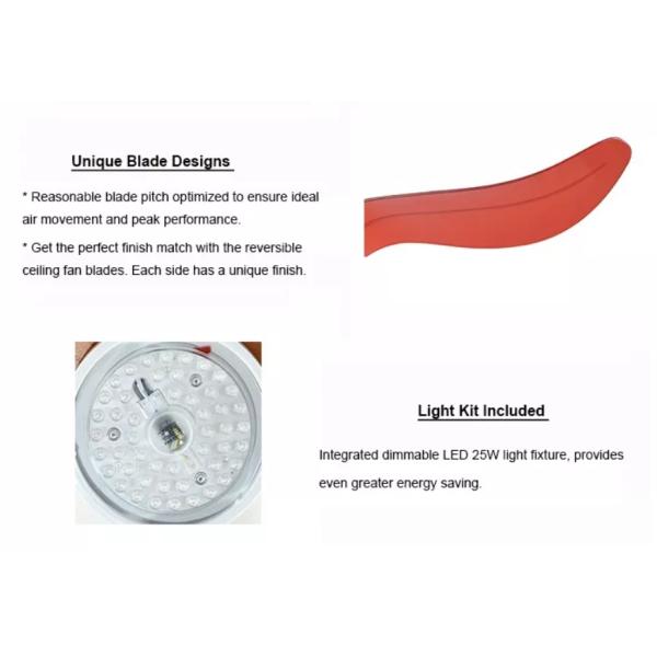 Energy Saving 52Inch Indoor Electric Motor Cooling Fan 4 Blades Ceiling Fan With Lights