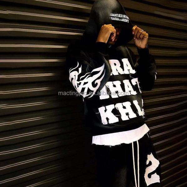 Vintage Sun Faded Acid Wash Distressed Patch Applique Embroidery Cropped Hoodie Men Crop Top Sweatshirt