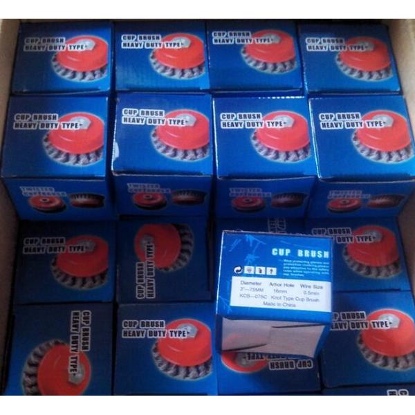 75MM OD Brass Wire Cup Brush / Grinder Wire Cup Brush For Removal Rust