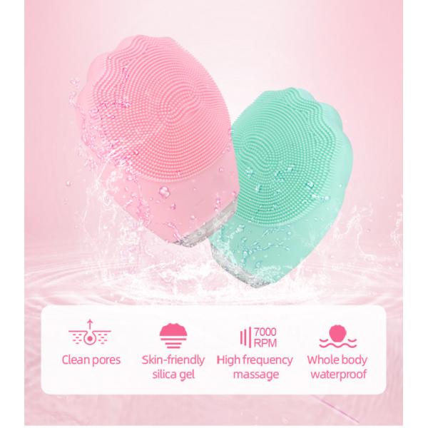 Waterproof Rechargeable 700 RPM 70g Silicone Facial Cleansing Brush