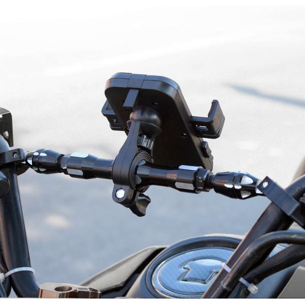 180g PDA Motorcycle Iphone Holder , 360degree Double Usb Motorbike Mobile Phone Holder