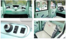 Four Wheeler Electric Vehicles Air Conditioner Solar Energy Low Speed Mini Car