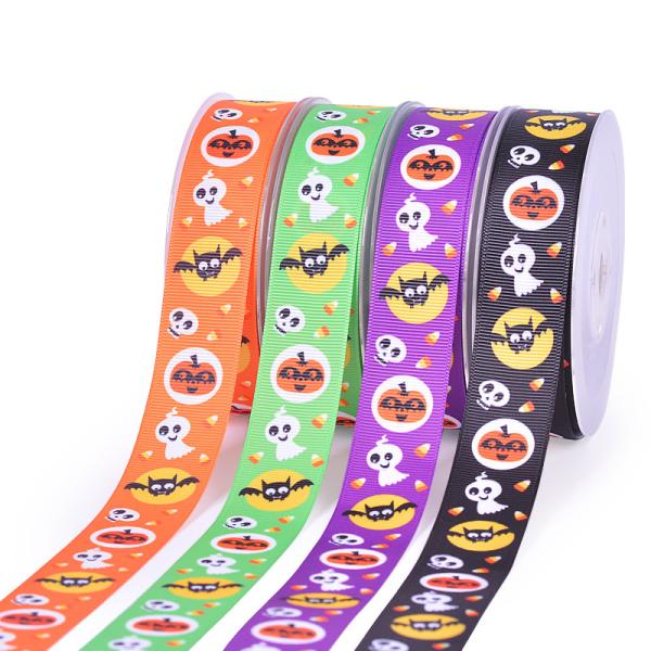 Luxury Custom Printed Grosgrain fabric Ribbon Logo Printed Branded Gift Ribbon For Sale