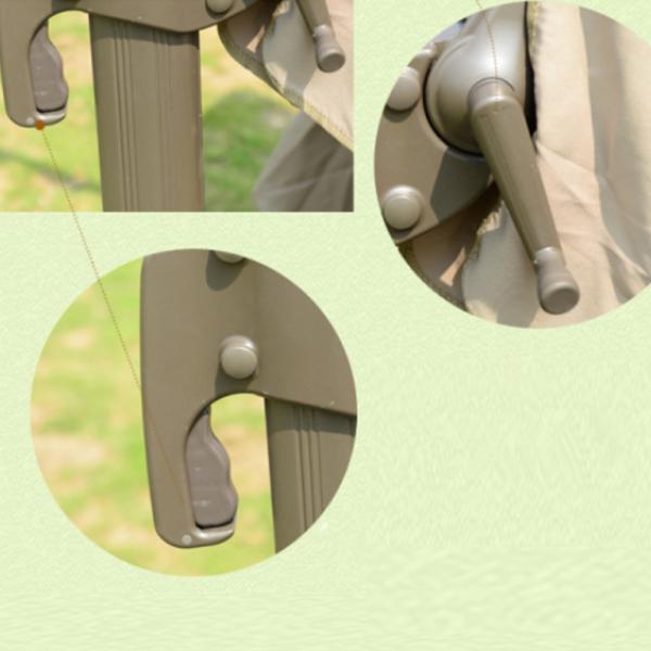 Beer Starbucks Outdoor Garden Patio Umbrella With Red Crank Handle Led Light