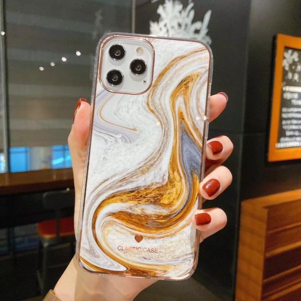 BiDa Marble Phone Case Shock Free Classic Gold Foil Protective Case For Iphone 11 Pro