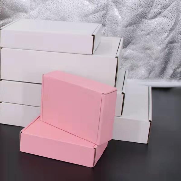 Caixa de cartão de envio de correio caixa de papel de tamanho personalizado caixa de envio ecológica para cosméticos e-commerce