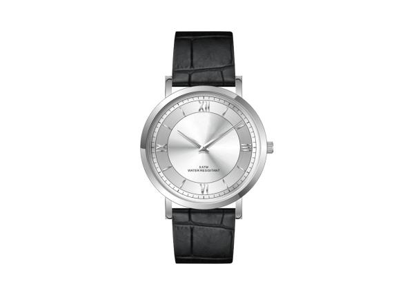 Interchangeable Strap Stainless Steel Quartz Dress Watch SS Back Cover