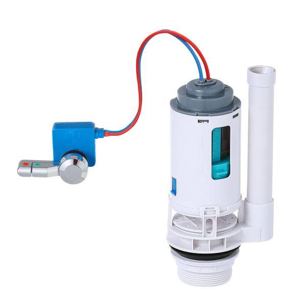 Adjustable ABS cable control bathroom fixtures with dual-flush toilet valve